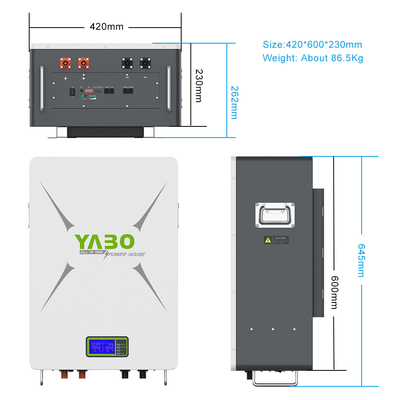 5kw 10kw 12kw شارژی Lifepo4 باتری Powerwall Home 51.2v 48v 200ah