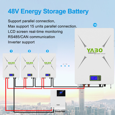 Solar Lifepo4 Powerwall باتری 5kwh 10kwh حمل و نقل قابل حمل 48v 200h