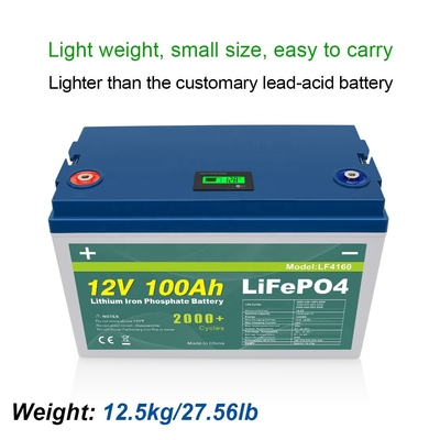 بسته باتری 200Ah 300Ah 100Ah 12V 32700 lifepo4 نمایشگر برق LCD هوشمند BMS