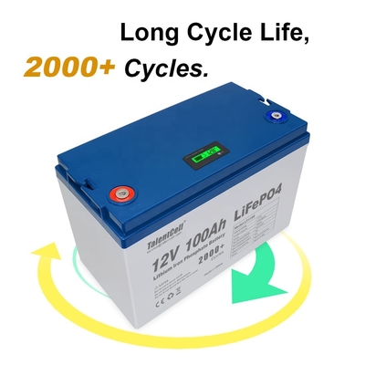 باتری Lifepo4 Golf Solar RV قابل شارژ 100 ساعتی 12 ولت لیتیوم باتری lifepo4