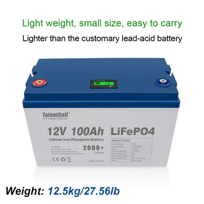 باتری Lifepo4 Golf Solar RV قابل شارژ 100 ساعتی 12 ولت لیتیوم باتری lifepo4