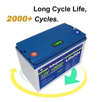 باتری قابل شارژ Lifepo4 12v 300ah 100Ah 200Ah Bms برای چرخ دستی های گلف خورشیدی