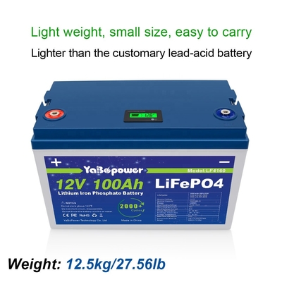 باتری قابل شارژ Lifepo4 12v 300ah 100Ah 200Ah Bms برای چرخ دستی های گلف خورشیدی