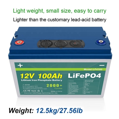 بسته های باتری 100 ساعتی Lifepo4 12v Solar Bms BOATS UPS چرخ دستی های گلف