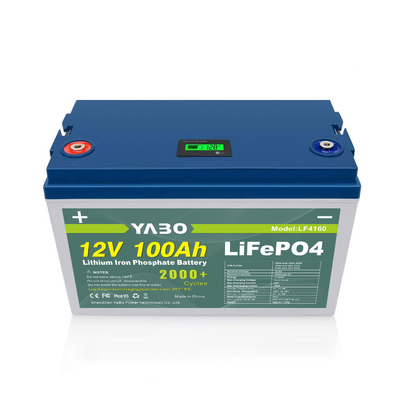 YABO قایق خورشیدی قابل شارژ لیتیومی قابل شارژ قایق گلف موتور سیکلت گلف RV LiFePO4 باتری ذخیره انرژی 12 ولت 100 آمپر ساعت