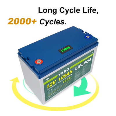 باتری 100 Ah Lifepo4 12 ولت چرخه عمیق لیتیوم 2000 سیکل جایگزین ژل