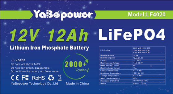 باتری قابل شارژ لیتیوم یون Lifepo4 12.8 ولت 12 ولت 12 ساعت باتری Lifepo4 بسته 4S2p