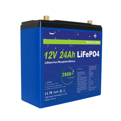 باتری 24 آمپر ساعتی 12 ولت Lifepo4 لیتیوم IP55 ضد آب