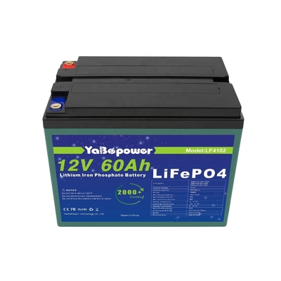 Home Solar 12 Volt Lifepo4 باتری 12v 60Ah چرخه عمر طولانی