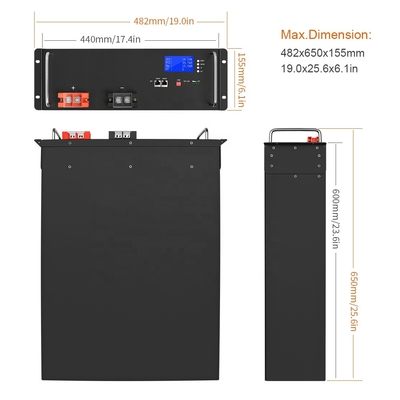 باتری Deep Cycle 48V Lifepo4 برای دوچرخه برقی BMS Smart 100Ah YB-LF51100