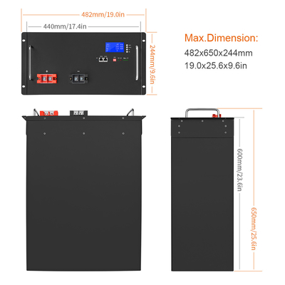 Bms 100ah 48 Volt Lifepo4 Battery Pack 48v 200h Lithium Ion Solar Battery