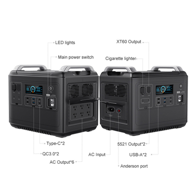 نیروگاه قابل حمل LiFePO4 برای تهویه مطبوع یخچال خانگی 2000w Lifepo4 Ups ژنراتور خورشیدی