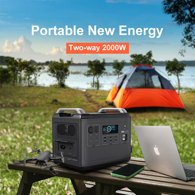 نیروگاه قابل حمل لیتیوم یو پی اس Lifepo4 Solar 2000W 1000 وات دو طرفه Quick