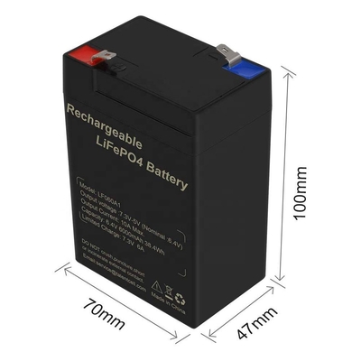 6.4V 4.5Ah 6v 5Ah چرخه عمیق باتری LiFePO4 روشنایی قابل شارژ