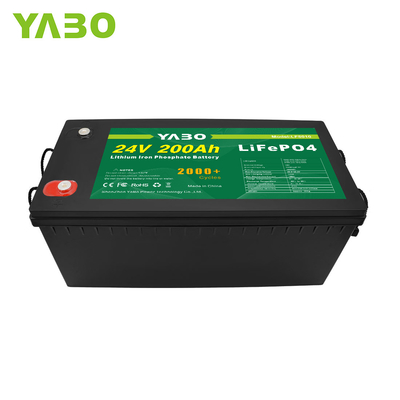 2000 Cycle Life 24V Lifepo4 باتری سلول خورشیدی لیتیوم آهن فسفات باتری 200Ah