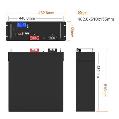 YABO Lithium Ion Rack Mount 10kwh 20kwh 48V 400Ah 200Ah 150Ah Lithium Ion Battery LiFePO4 برای باتری ذخیره انرژی خورشیدی