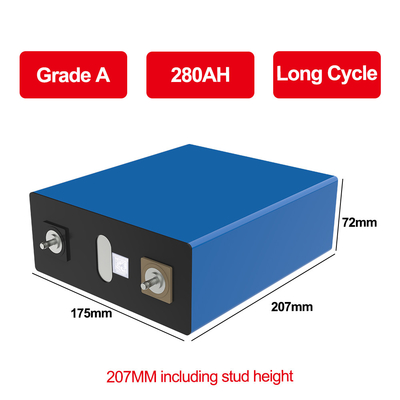 فروش فوق العاده 3.2V 280Ah Lifepo4 باتری سلول 4000 چرخه درجه A انقلابی3.2V 280Ah