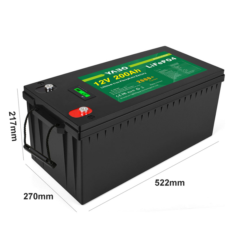 بسته باتری 200Ah 300Ah لیتیوم 100h 12v Lifepo4 Deep Cycle RV Yacht Marine Solar
