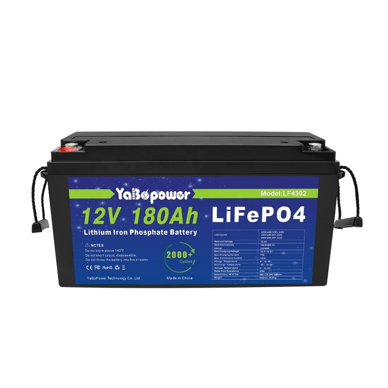 گواهینامه استاندارد بالا و کیفیت تضمین شده Lifepo4 12v180Ah باتری یون لیتیوم برای سیستم هیبریدی