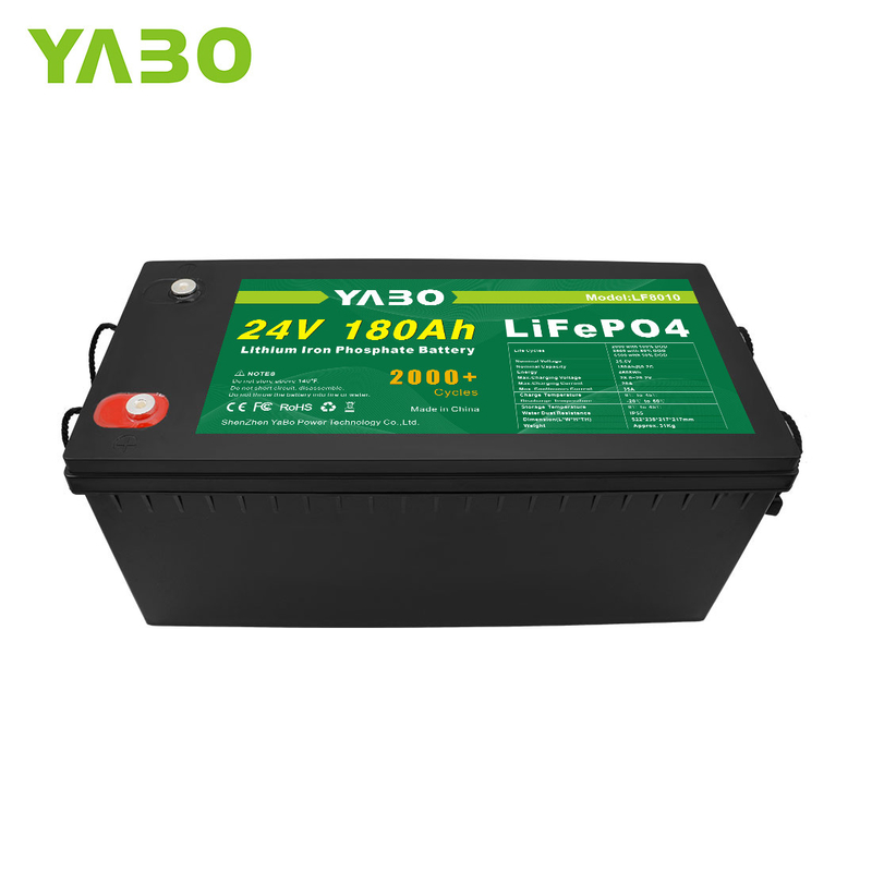 بسته باتری Lifepo4 با کیفیت بالا Long Life 2000 Cycles Lithium Iron Phosphate 24V 180Ah